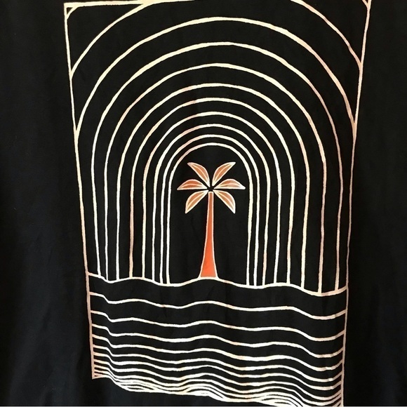 Goodfellow & Co black T-shirt with orange palm tree graphic. Men’s XXL. - Picture 2 of 3